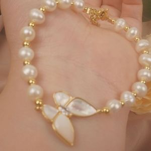 Real Pearl Butterfly Bracelet 🦪